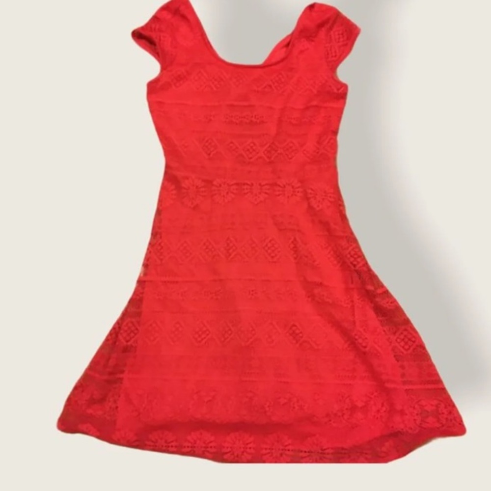 Coral xs cut-out back dress